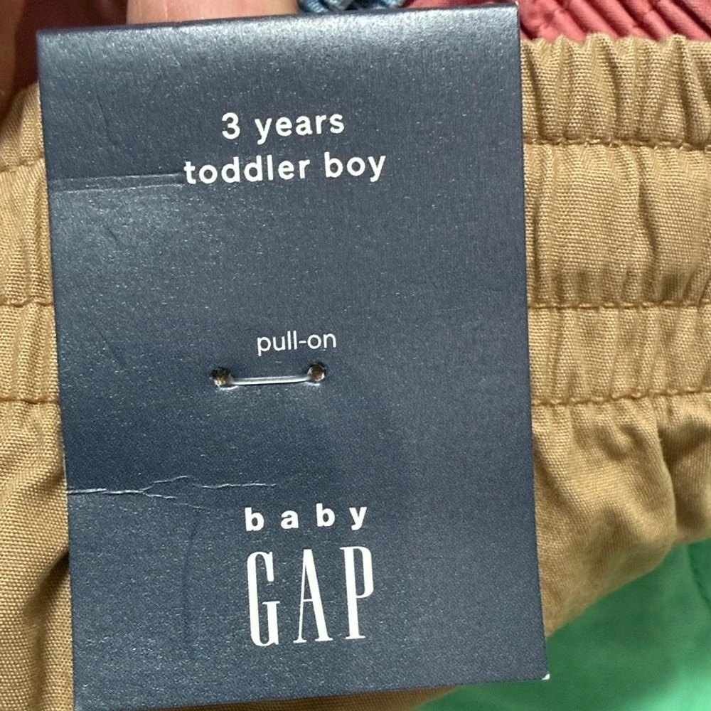 GAP Toddler Boys Pull-On Shorts Pack - Chambray Blue, Nan. Red, Navy, Tan, Mint